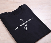 Load image into Gallery viewer, "Pray, Believe, Wait" Short Sleeve (unisex) Tee