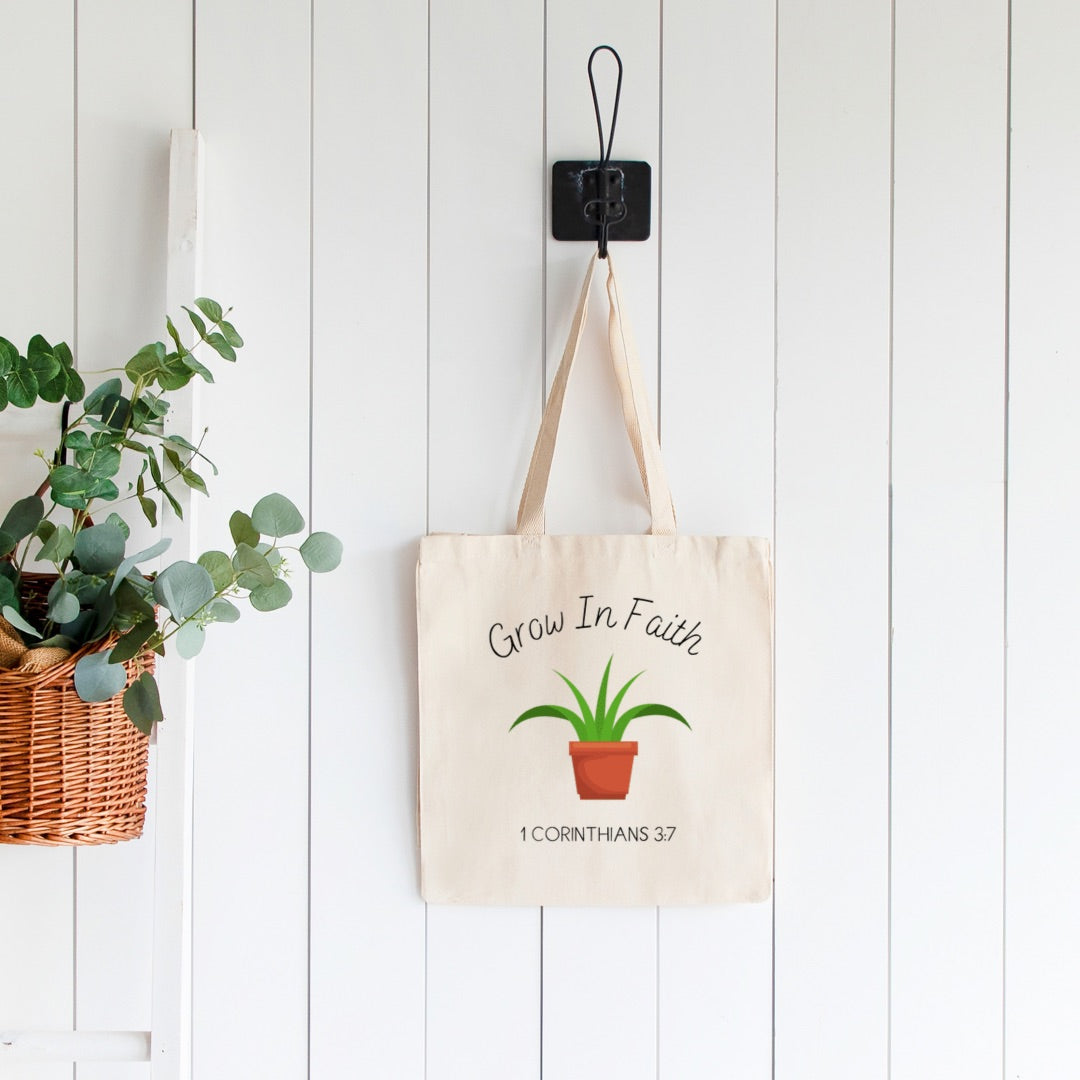 “Grow In Faith” Tote Bag